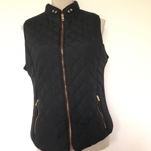 C’ESTTOI Jackets & Blazers - C’ESTTOI USA Sherpa Lined Quilted Black Vest Large